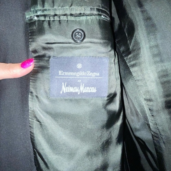 Ermenegildo Zegna Black three button blazer Neiman Marcus SZ 54L - Picture 2 of 8